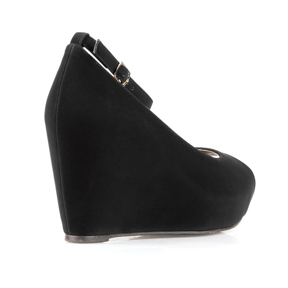 2Archer-06A Peep Toe Women's Wedge Heels - Picture 3 of 3